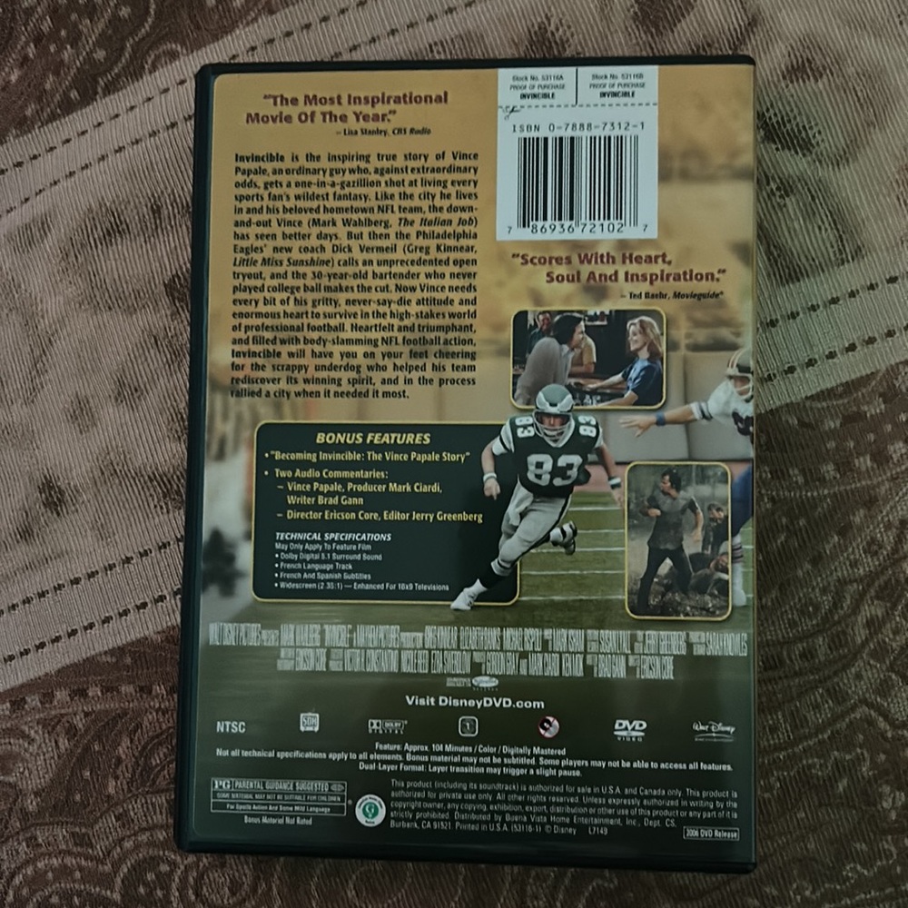 Invincible dvd - Picture 2 of 2